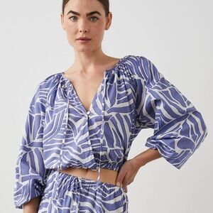 Rails Cotton Katia Crop Top Island Waves size Medium
